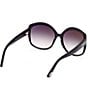 Color:Black - Image 5 - Women's Chiara 60mm Round Sunglasses
