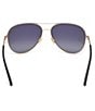Color:Rose Gold - Image 4 - Women's Clark 59mm Aviator Sunglasses