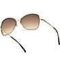 Color:Rose Gold/Brown - Image 4 - Women's Colette 53mm Butterfly Sunglasses