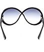 Color:Smoke Black/Blue - Image 4 - Women's Edie 64mm Round Sunglasses