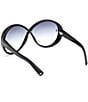Color:Smoke Black/Blue - Image 5 - Women's Edie 64mm Round Sunglasses