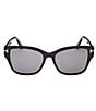 Color:Black - Image 2 - Women's Elsa 55mm Butterfly Polarized Sunglasses