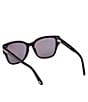 Color:Black - Image 4 - Women's Elsa 55mm Butterfly Polarized Sunglasses