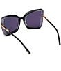 Color:Black - Image 3 - Women's Gia 63mm Butterfly Sunglasses