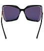 Color:Black - Image 4 - Women's Gia 63mm Butterfly Sunglasses