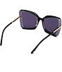 Color:Black - Image 5 - Women's Gia 63mm Butterfly Sunglasses