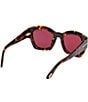 Color:Dark Havana - Image 6 - Women's Guilliana 52mm Havana Square Sunglasses