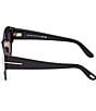 TOM FORD Women's Guilliana 52mm Geometric Sunglasses, Color:Black - Image 3