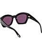 Color:Black - Image 4 - Women's Guilliana 52mm Square Sunglasses