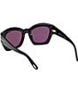 TOM FORD Women's Guilliana 52mm Geometric Sunglasses, Color:Black - Image 4