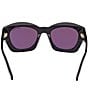 Color:Black - Image 5 - Women's Guilliana 52mm Square Sunglasses
