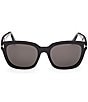 TOM FORD Women's Haylay 53mm Square Sunglasses, Color:Shiny Black/Smoke - Image 2