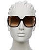 TOM FORD Women's Joanna 59mm Square Sunglasses, Color:Shiny Dark Havana/Brown - Image 2