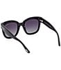 Color:Black - Image 3 - Women's Julie 52mm Geometric Sunglasses