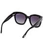 Color:Black - Image 5 - Women's Julie 52mm Geometric Sunglasses
