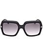 Color:Black - Image 2 - Women's Kaya 54mm Square Sunglasses