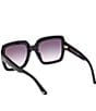 Color:Black - Image 4 - Women's Kaya 54mm Square Sunglasses