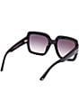 Color:Black - Image 6 - Women's Kaya 54mm Square Sunglasses