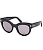 Color:Black - Image 1 - Women's Lucilla 51mm Cat Eye Sunglasses