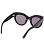 Color:Black - Image 5 - Women's Lucilla 51mm Cat Eye Sunglasses
