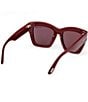 TOM FORD Women's Luna 52mm Butterfly Sunglasses, Color:Shiny Bordeaux - Image 5