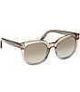 Color:Light Brown/Brown - Image 3 - Women's Moria 53mm Transparent Butterfly Sunglasses