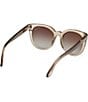 Color:Light Brown/Brown - Image 5 - Women's Moria 53mm Transparent Butterfly Sunglasses
