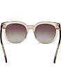 Color:Light Brown/Brown - Image 6 - Women's Moria 53mm Transparent Butterfly Sunglasses