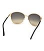 Color:Black/Gold - Image 5 - Women's Penelope 59mm Round Sunglasses