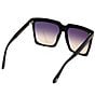 Color:Black - Image 5 - Women's Sabrina 58mm Square Sunglasses