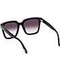 Color:Black - Image 3 - Women's Selby 55mm Square Sunglasses