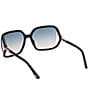 Color:Black - Image 4 - Women's Solange 60mm Butterfly Sunglasses