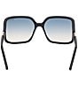 Color:Black - Image 5 - Women's Solange 60mm Butterfly Sunglasses