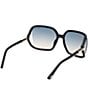 Color:Black - Image 6 - Women's Solange 60mm Butterfly Sunglasses