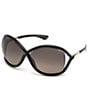 Color:Black/Smoke - Image 1 - Women's Whitney 64mm Oval Sunglasses