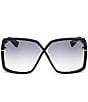 Color:Smoke Black/Smoke - Image 2 - Women's Yvonne 63mm Butterfly Sunglasses