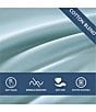 Tommy Bahama 1,000 Thread-Count Solid Sateen 6-Piece Sheet Set, Color:Aqua - Image 11