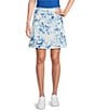 Tommy Bahama Abby Interlock Flora Fresco Peached Jersey Skort, Color:White - Image 1