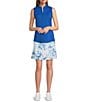 Tommy Bahama Abby Interlock Flora Fresco Peached Jersey Skort, Color:White - Image 3