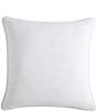 Color:Green - Image 2 - Acapulco Palms Embroidered Faux Linen Square Decorative Pillow