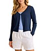 Tommy Bahama Adeline Linen Blend V-Neck Long Sleeve Button Front Cardigan - Image 1