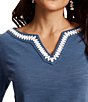 Tommy Bahama Ashby Rib Knit Split V-Neck Long Sleeve Tunic - Image 3