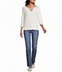 Tommy Bahama Ashby Rib Knit Split V-Neck Long Sleeve Tunic - Image 3