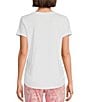 Color:White - Image 2 - Ashby Scoop Neck Short Sleeve Tee Shirt
