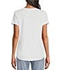 Color:White - Image 2 - Ashby Scoop Neck Short Sleeve Tee Shirt