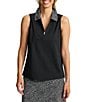 Tommy Bahama Aubrey Knit Geometric Print Polo Collar Sleeveless Coordinating Top - Image 1