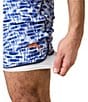Color:Blue Cove - Image 3 - Baja Painted Geometric 9#double; Inseam Board Shorts