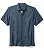 Tommy Bahama Bali Border Silk Short Sleeve Woven Shirt, Color:Navy - Image 1