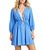 Tommy Bahama Bali Breeze Open Tie Front Cotton Tunic Swim Cover-Up - Image 1