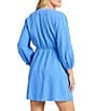Tommy Bahama Bali Breeze Open Tie Front Cotton Tunic Swim Cover-Up - Image 2